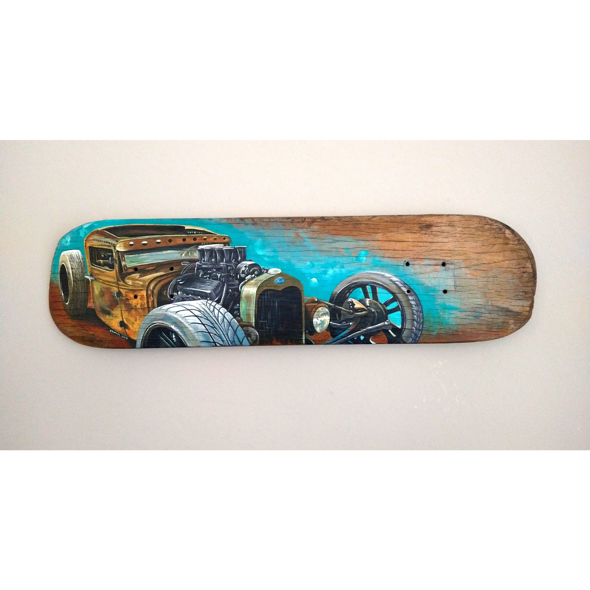 Rat Rod Skate deck – Mixed Media Guru